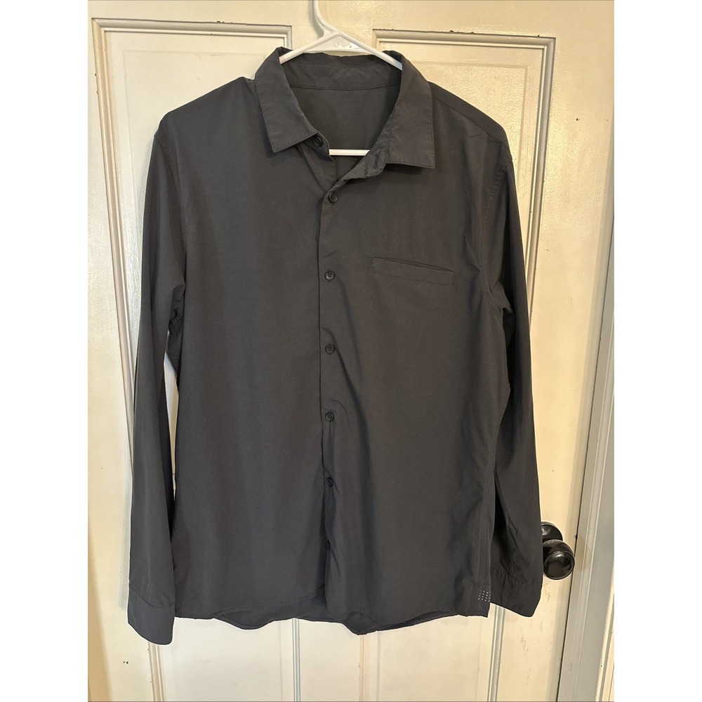 Lululemon Sojourn (?) Long Sleeve Button Down Stretch Performance Shirt Sz M/L??